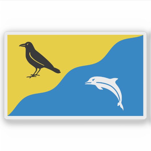 Flag of the town of Tywyn, Wales Aufkleber (Vorderseite)