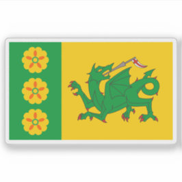 Flag of the village of Evenley, England Aufkleber
