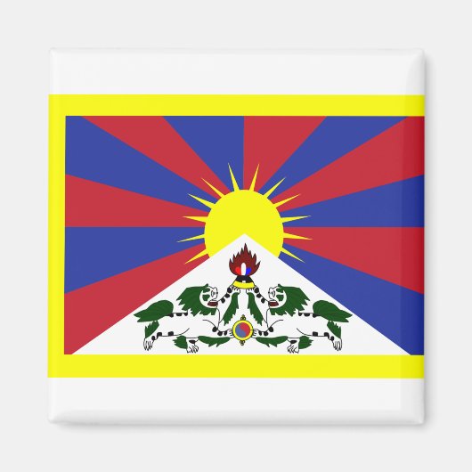 Flag of Tibet Magnet (Vorne)