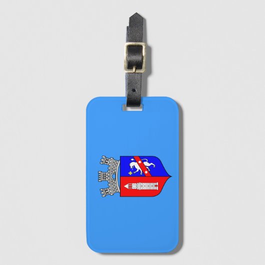Flag of Tirana, Albania Gepäckanhänger (Vorderseite Vertikal)