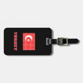 Flag of Turkey Luggage Tag Gepäckanhänger (Vorderseite horizontal)