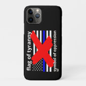 "FLAG OF TYRANNY" Blaue Linie Flagge Polizeiflagge Case-Mate iPhone Hülle (Rückseite)