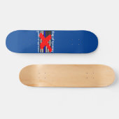 "FLAG OF TYRANNY" Blaue Linie Flagge Polizeiflagge Skateboard (Horizontal)