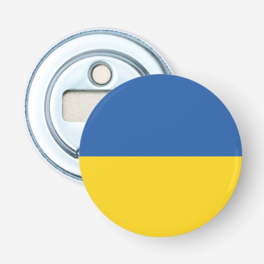 Flag of Ukraine Button Flaschenöffner (Vorderseite)