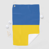 Flag of Ukraine Button Golfhandtuch (Insitu)