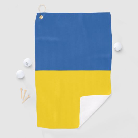 Flag of Ukraine Button Golfhandtuch (Insitu)