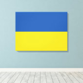 Flag of Ukraine Button Leinwanddruck (Insitu (Holzboden))
