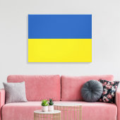 Flag of Ukraine Button Leinwanddruck (Insitu (Wohnzimmer))