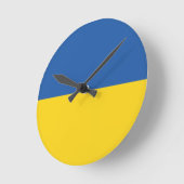 Flag of Ukraine Button Runde Wanduhr (Winkel)