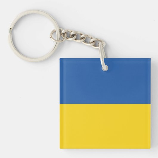 Flag of Ukraine Button Schlüsselanhänger (Vorderseite)