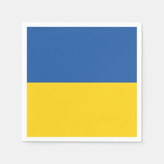 Flag of Ukraine Button Serviette (Vorderseite)