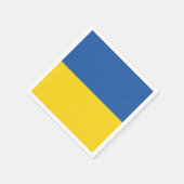 Flag of Ukraine Button Serviette (Ecke)
