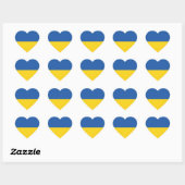 Flag of Ukraine Button Square Sticker (Blatt)