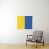 Flag of Ukraine Button Wandteppich (Beispiel (Horizontal))