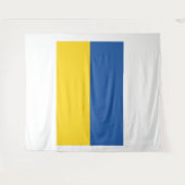 Flag of Ukraine Button Wandteppich (Vorderseite (Horizontal))