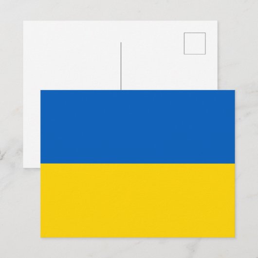 Flag of Ukraine Postkarte (Vorne/Hinten)