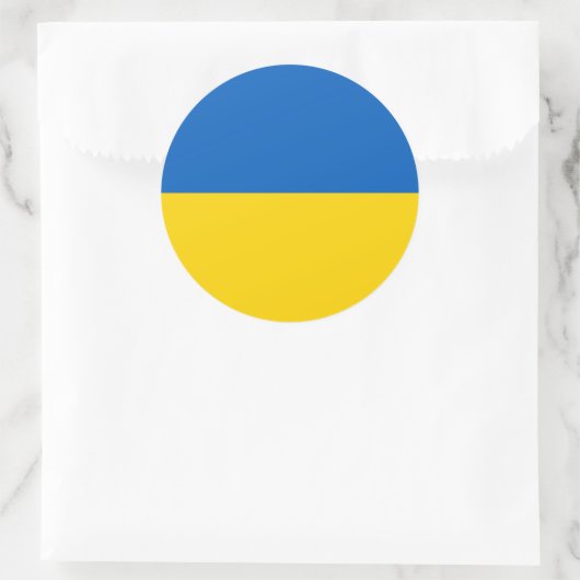 Flag of Ukraine Runder Aufkleber (Tasche)