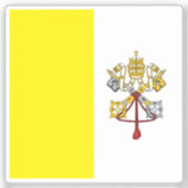 Flag of Vatican city custom-cut  Aufkleber (Vorderseite)