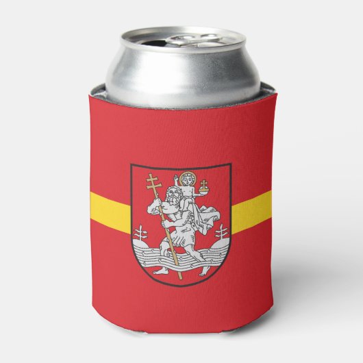 Flag of Vilnius, Lithuania Can Cooler Dosenkühler (Kanne Vorderseite)