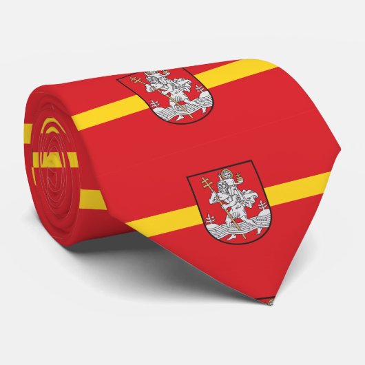 Flag of Vilnius, Lithuania Krawatte (Gerollt)