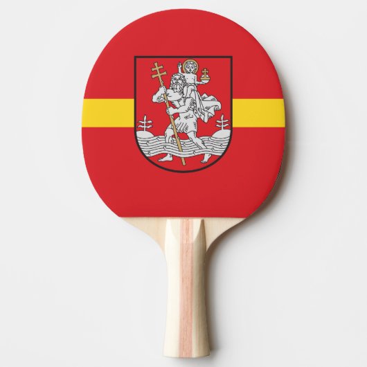 Flag of Vilnius, Lithuania Ping-Pong Paddle Tischtennis Schläger (Vorderseite)