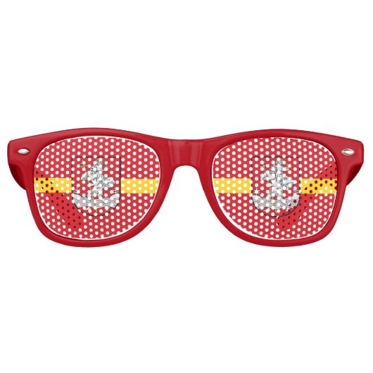 Flag of Vilnius, Lithuania Retro Sunglasses Partybrille (Vorderseite)