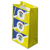 Flag of Winnipeg, Manitoba Small Gift Bag Kleine Geschenktüte (Rückseite Schrägansicht)