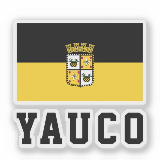 Flag of Yauco, Puerto Rico Aufkleber (Vorderseite)