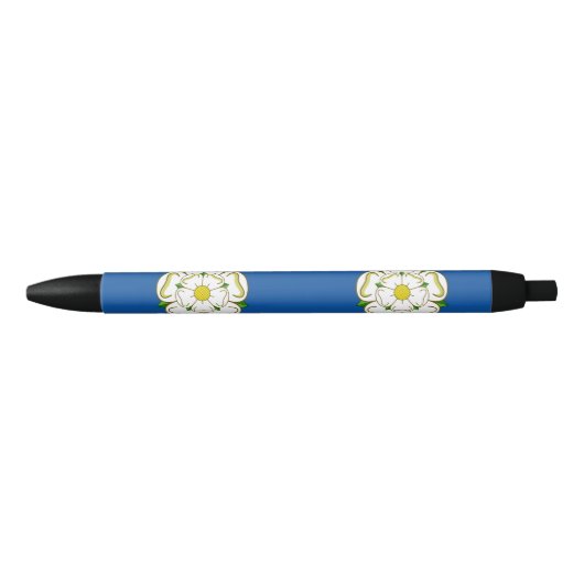 Flag of Yorkshire Black Ink Pen Kugelschreiber (Vorderseite)