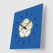 Flag of Yorkshire Square Wall Clock Quadratische Wanduhr (Winkel)