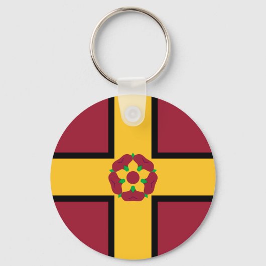 Flag on Northamptonshire Keychain Schlüsselanhänger (Vorderseite)