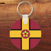Flag on Northamptonshire Keychain Schlüsselanhänger (Rückseite)