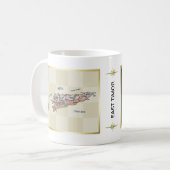 Flag Osttimor + Karte Tasse (Vorderseite Links)