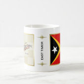 Flag Osttimor + Karte Tasse (Mittel)