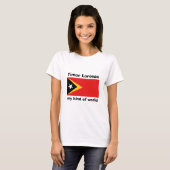 Flag Osttimor + Karte + Text-T - Shirt (Vorne ganz)