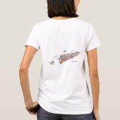 Flag Osttimor + Karte + Text-T - Shirt (Rückseite)