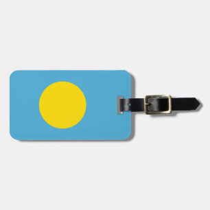 Flag Palau Gepäckstück mit Lederband Gepäckanhänger