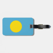 Flag Palau Gepäckstück mit Lederband Gepäckanhänger (Rückseite horizontal)