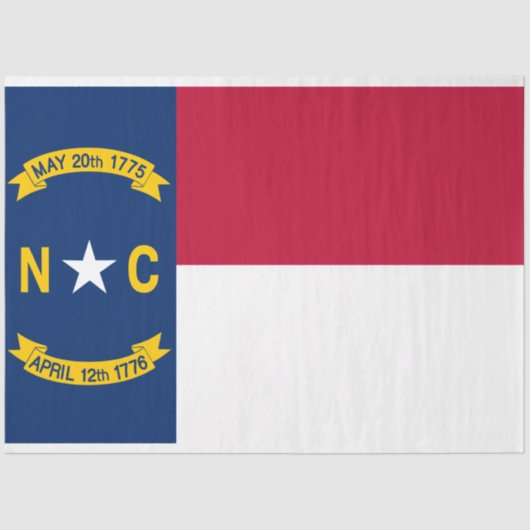 Flag-Papier für den Staat North Carolina Seidenpapier (Vorderseite)