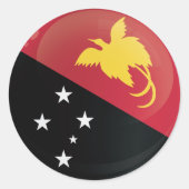 Flag Papua für neue Guinea Runder Aufkleber (Vorderseite)