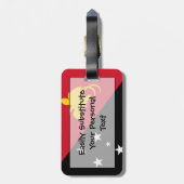 Flag Papua Neue Guinea Einfache ID Persönliche Dat Gepäckanhänger (Rückseite vertikal)