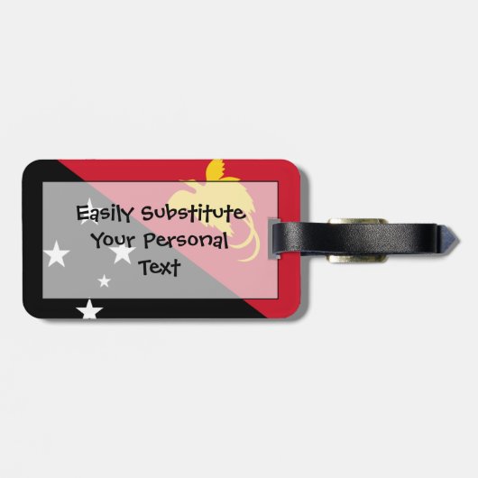 Flag Papua Neue Guinea Einfache ID Persönliche Dat Gepäckanhänger (Rückseite horizontal)