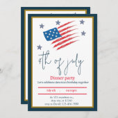 Flag Patriot Party Einladung (Vorne/Hinten)
