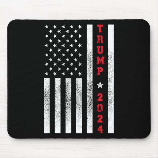 Flag Patriotic 4. Juli Trump 2024 Mousepad (Vorne)