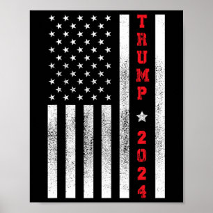 Flag Patriotic 4. Juli Trump 2024 Poster