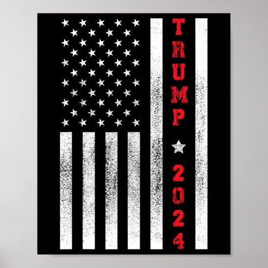 Flag Patriotic 4. Juli Trump 2024 Poster (Vorne)