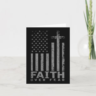 Flag Patriotic American Gift Faith over Feest P Karte