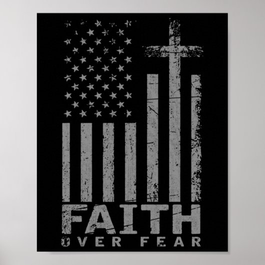 Flag Patriotic American Gift Faith over Feest P Poster (Vorne)
