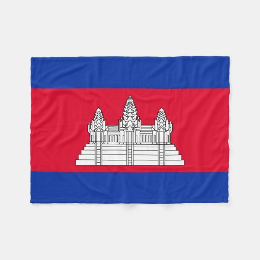 Flag Patriotic Kambodscha Fleecedecke (Vorderseite (Horizontal))