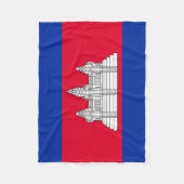 Flag Patriotic Kambodscha Fleecedecke (Vorderseite)